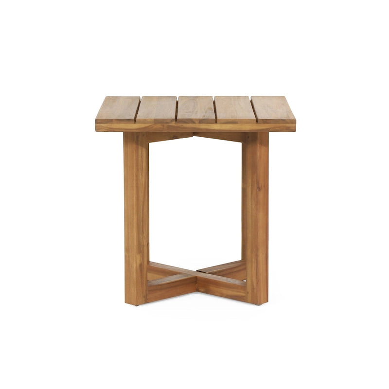 Hamel Outdoor Acacia Wood Square Side Table by Christopher Knight Home