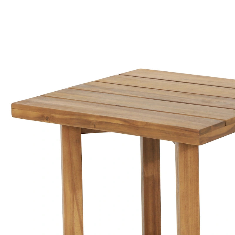 Hamel Outdoor Acacia Wood Square Side Table by Christopher Knight Home