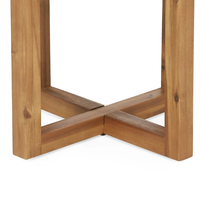 Hamel Outdoor Acacia Wood Square Side Table by Christopher Knight Home