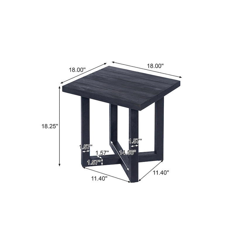 Hamel Outdoor Acacia Wood Square Side Table by Christopher Knight Home