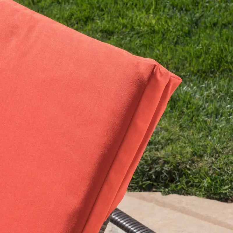 Jamaica Outdoor Chaise Lounge with Cushion (Set of 2) by Christopher Knight Home