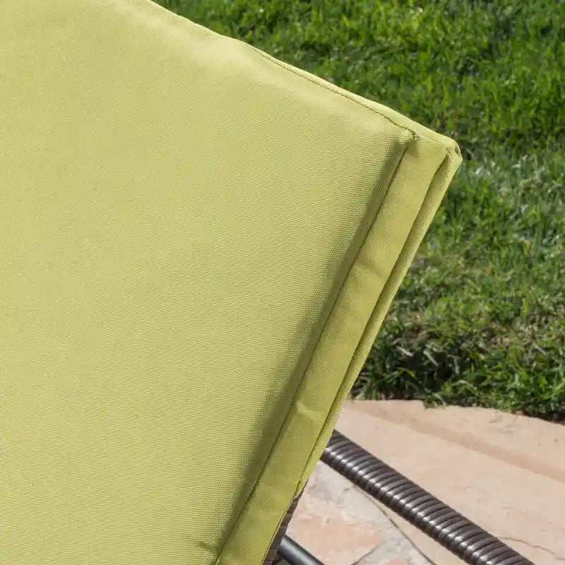 Jamaica Outdoor Chaise Lounge with Cushion (Set of 2) by Christopher Knight Home