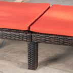 Jamaica Outdoor Chaise Lounge with Cushion (Set of 2) by Christopher Knight Home