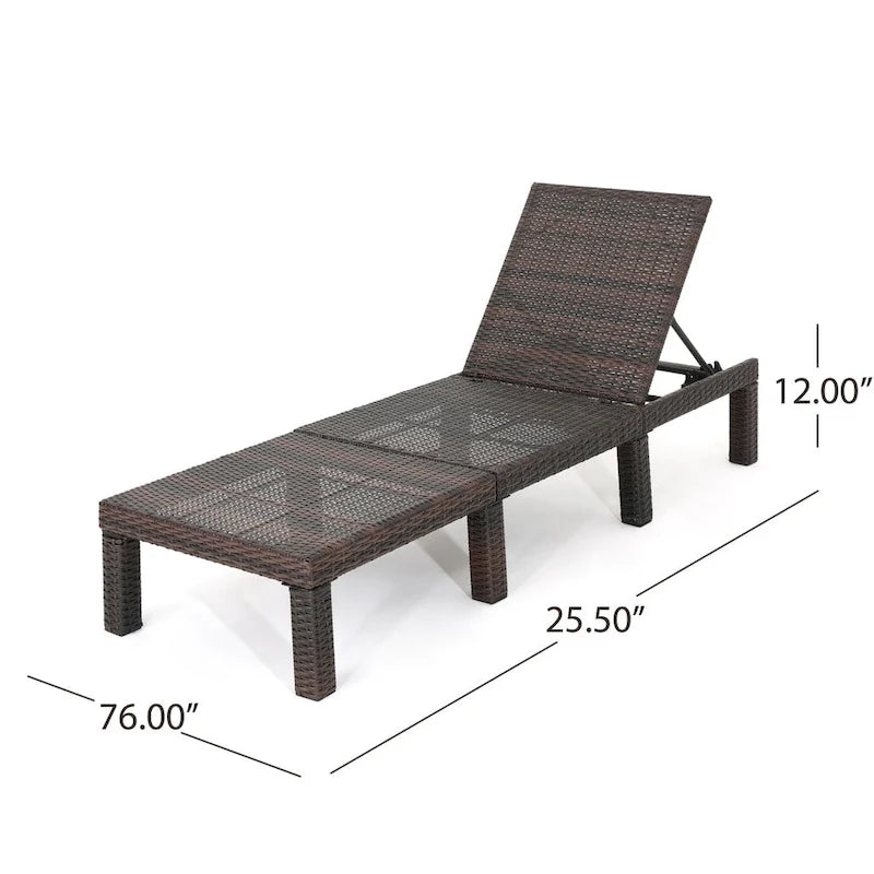 Jamaica Outdoor Chaise Lounge with Cushion (Set of 2) by Christopher Knight Home