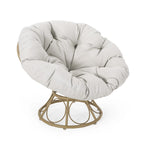 Maries Outdoor Papasan Swivel Chair with Cushion by Christopher Knight Home