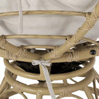 Maries Outdoor Papasan Swivel Chair with Cushion by Christopher Knight Home