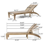 Benfield Outdoor Acacia Wood and Flat Wicker Chaise Lounge by Christopher Knight Home