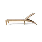 Benfield Outdoor Acacia Wood and Flat Wicker Chaise Lounge by Christopher Knight Home