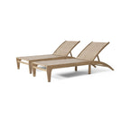 Benfield Outdoor Acacia Wood and Flat Wicker Chaise Lounge by Christopher Knight Home