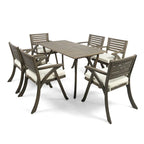 Hermosa7 Piece Acacia Wood Dining Set by Christopher Knight Home