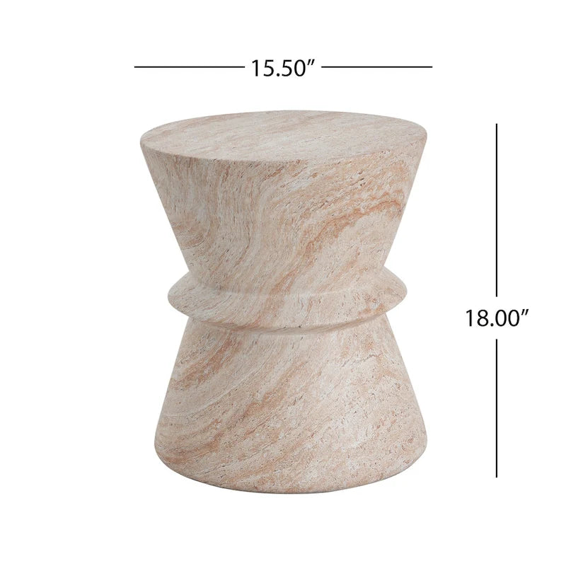 Aragon Outdoor Lightweight Concrete Side Table by Christopher Knight Home