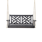 Alejandro Outdoor Acacia Wood Outdoor Hanging Porch Swing by Christopher Knight Home