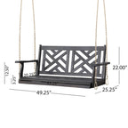 Alejandro Outdoor Acacia Wood Outdoor Hanging Porch Swing by Christopher Knight Home