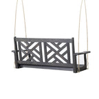 Alejandro Outdoor Acacia Wood Outdoor Hanging Porch Swing by Christopher Knight Home