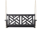Alejandro Outdoor Acacia Wood Outdoor Hanging Porch Swing by Christopher Knight Home