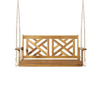 Alejandro Outdoor Acacia Wood Outdoor Hanging Porch Swing by Christopher Knight Home