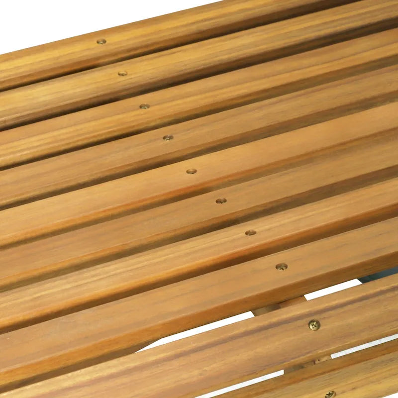 Alejandro Outdoor Acacia Wood Outdoor Hanging Porch Swing by Christopher Knight Home