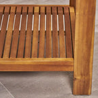 Grenada 4-pc. Outdoor Wood Chat Set by Christopher Knight Home