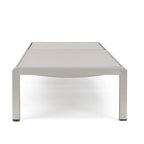 Cape Coral Mesh and Aluminum 3-piece Chaise Lounge with End Table Set by Christopher Knight Home