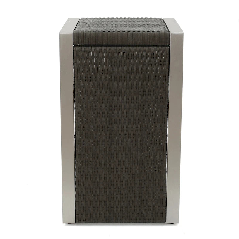 Cape Coral Mesh and Aluminum 3-piece Chaise Lounge with End Table Set by Christopher Knight Home