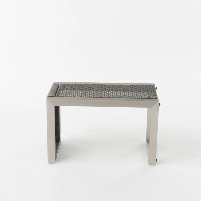 Cape Coral Mesh and Aluminum 3-piece Chaise Lounge with End Table Set by Christopher Knight Home