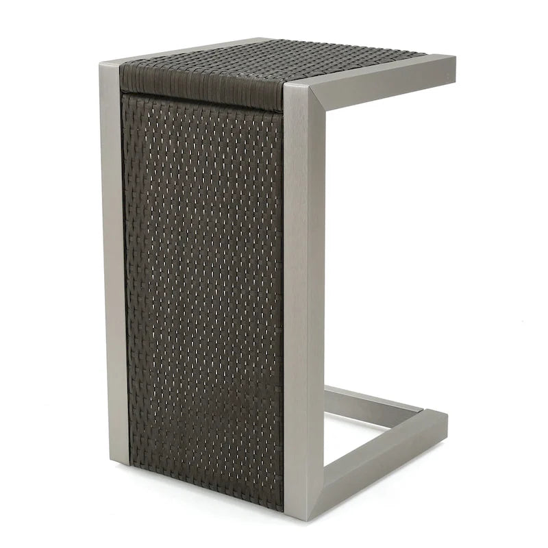 Cape Coral Mesh and Aluminum 3-piece Chaise Lounge with End Table Set by Christopher Knight Home