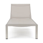 Cape Coral Mesh and Aluminum 3-piece Chaise Lounge with End Table Set by Christopher Knight Home