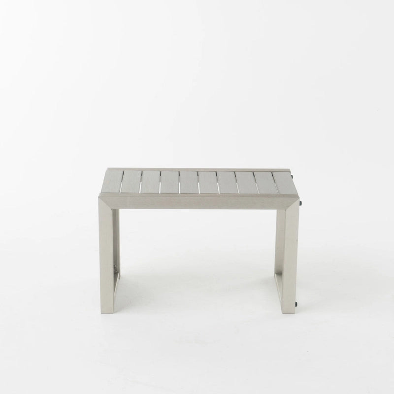 Cape Coral Mesh and Aluminum 3-piece Chaise Lounge with End Table Set by Christopher Knight Home
