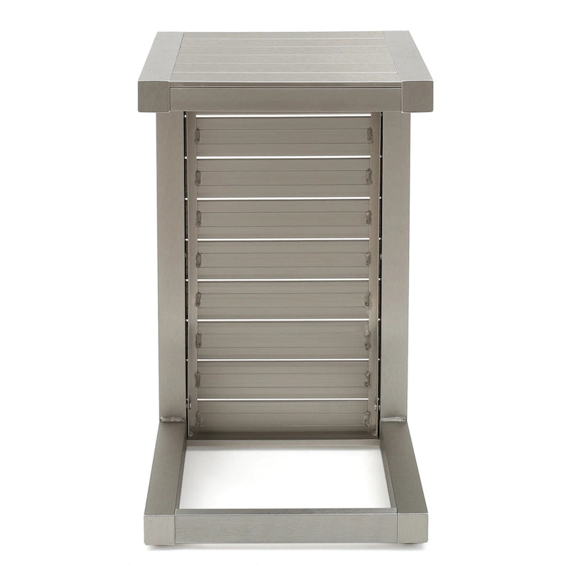 Cape Coral Mesh and Aluminum 3-piece Chaise Lounge with End Table Set by Christopher Knight Home