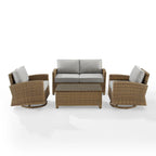 Crosley Bradenton 4Pc Swivel Rocker Conversation Set