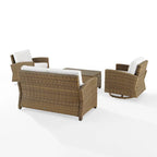 Crosley Bradenton 4Pc Swivel Rocker Conversation Set