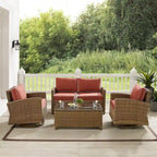 Crosley Bradenton 4Pc Swivel Rocker Conversation Set