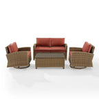 Crosley Bradenton 4Pc Swivel Rocker Conversation Set
