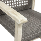 Hampton Outdoor Acacia Wood and Wicker Dining Chair (Set of 2) by Christopher Knight Home