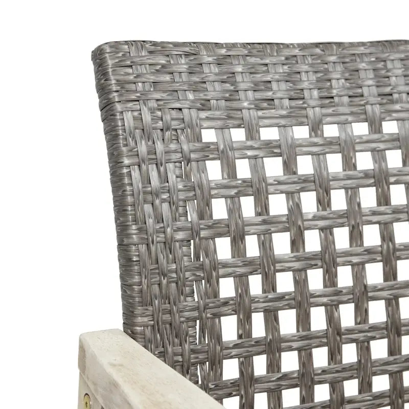 Hampton Outdoor Acacia Wood and Wicker Dining Chair (Set of 2) by Christopher Knight Home