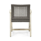 Hampton Outdoor Acacia Wood and Wicker Dining Chair (Set of 2) by Christopher Knight Home