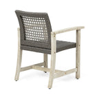 Hampton Outdoor Acacia Wood and Wicker Dining Chair (Set of 2) by Christopher Knight Home