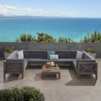 Brava Acacia Wood Sectional Sofa Set by Christopher Knight Home