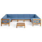 Brava Acacia Wood Sectional Sofa Set by Christopher Knight Home