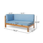 Brava Acacia Wood Sectional Sofa Set by Christopher Knight Home