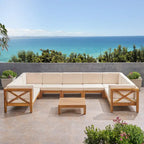 Brava Acacia Wood Sectional Sofa Set by Christopher Knight Home