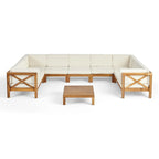 Brava Acacia Wood Sectional Sofa Set by Christopher Knight Home