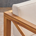 Brava Acacia Wood Sectional Sofa Set by Christopher Knight Home