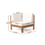 Brava Acacia Wood Sectional Sofa Set by Christopher Knight Home