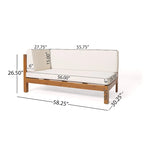 Brava Acacia Wood Sectional Sofa Set by Christopher Knight Home
