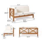 Brava Acacia Wood Sectional Sofa Set by Christopher Knight Home