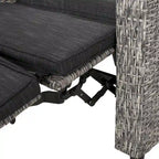 Murdock Outdoor Wicker Outdoor Recliner with Cushion by Christopher Knight Home