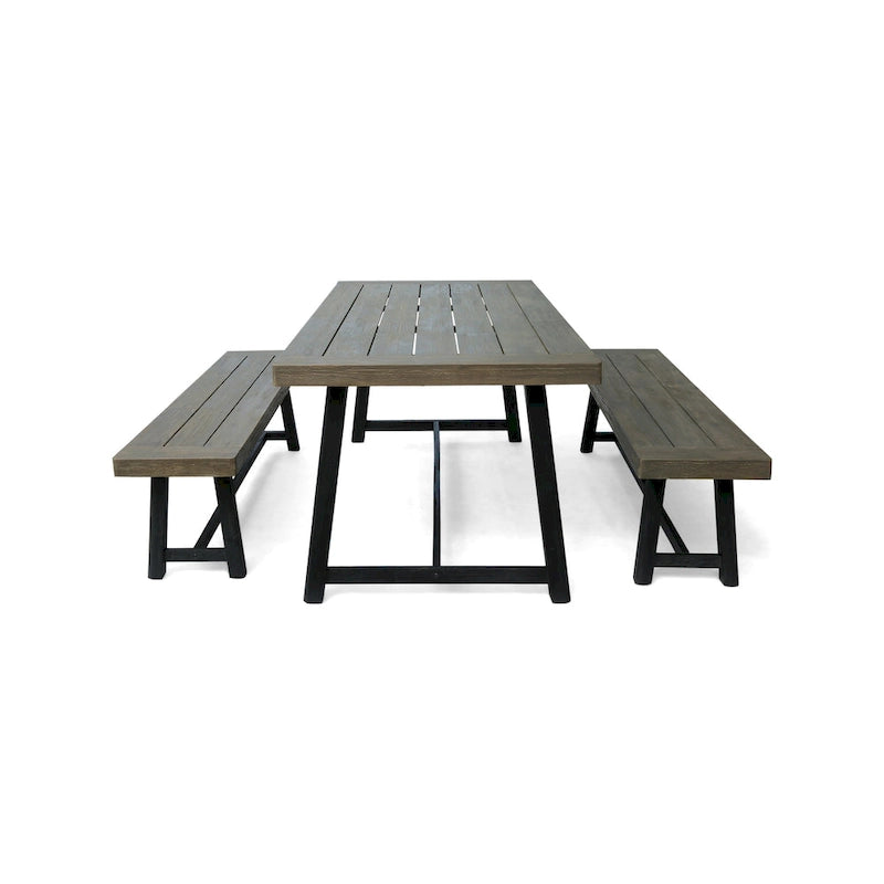 Raphael Outdoor Acacia Wood Picnic Set by Christopher Knight Home