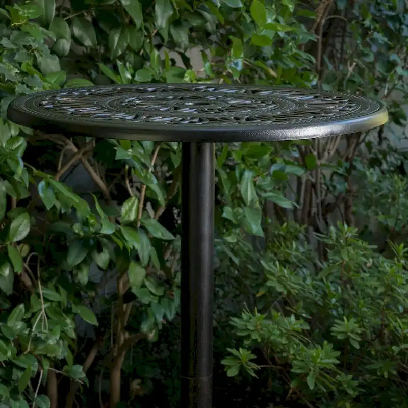 Santa Maria Outdoor Cast Aluminum Round Bar Table (ONLY) by Christopher Knight Home - 26.75L x 26.75W x 41.50H