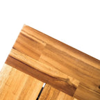 Catriona Outdoor Rustic Acacia Wood Bench by Christopher Knight Home